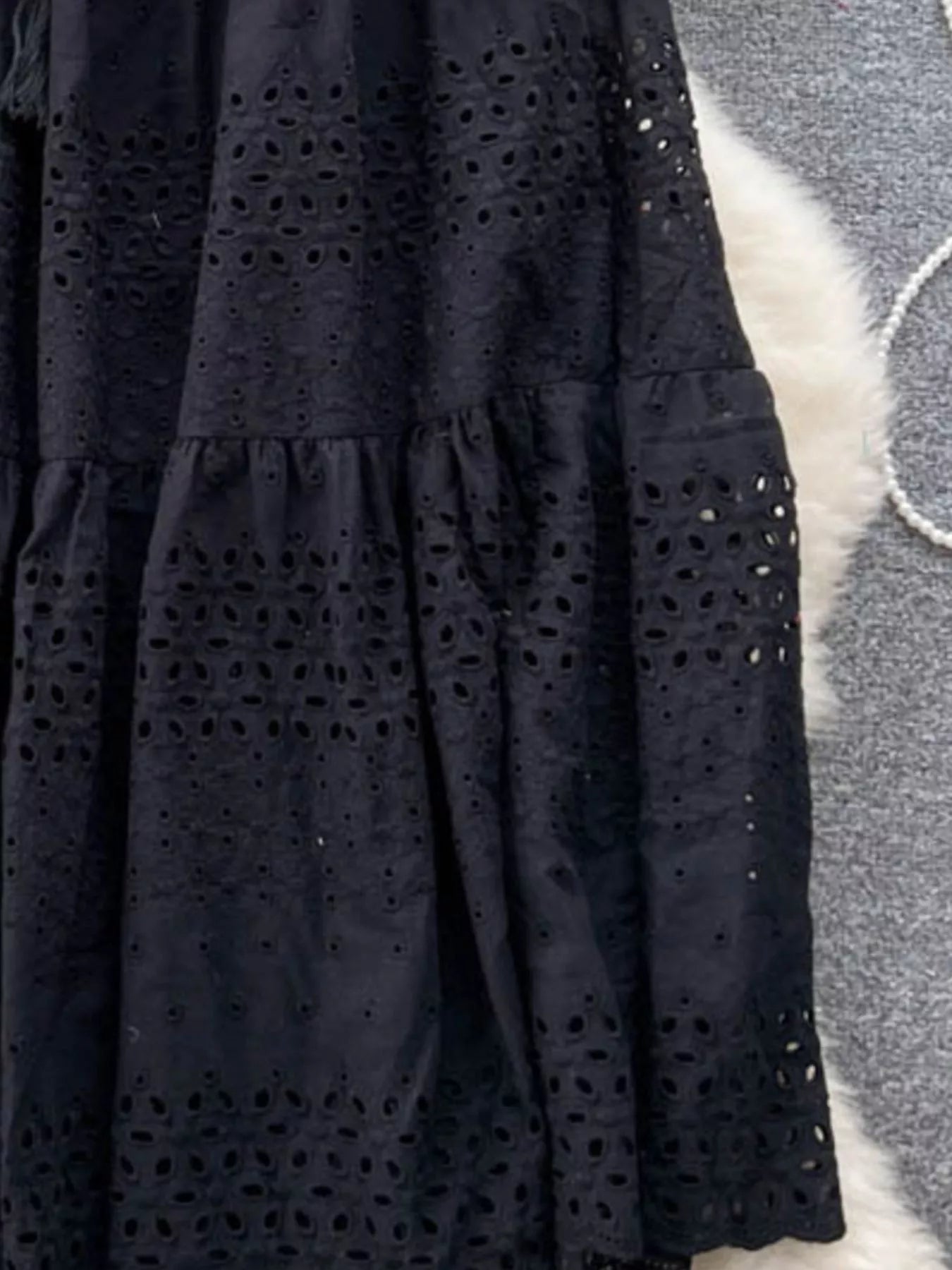 Eyelet Tiered Maxi Skirt - Cowtown Bling N Things
