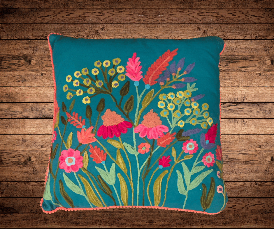 Farmhouse Flowers Pillow - Cowtown Bling N Things