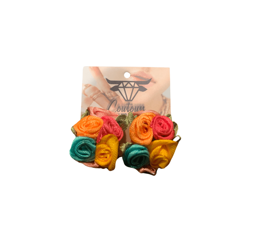 Flower Hoop Earrings - Cowtown Bling N Things