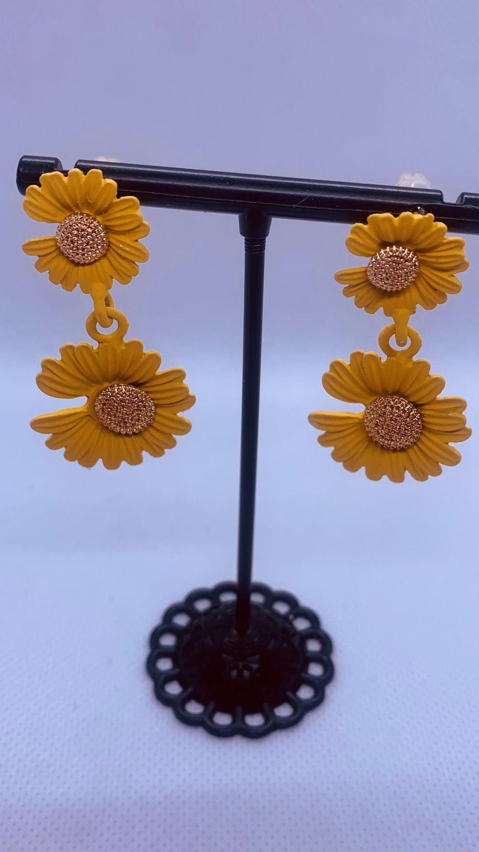 Flower Post Dangle Earrings - Cowtown Bling N Things