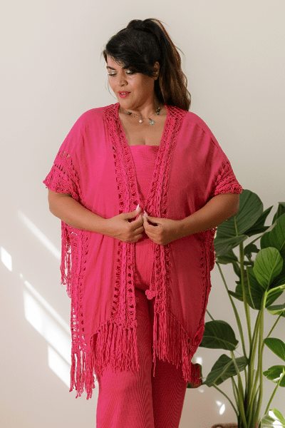 Fuchsia Flow Cardigan - Cowtown Bling N Things