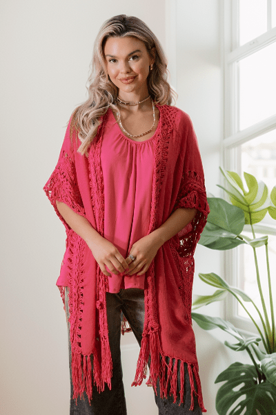 Fuchsia Flow Cardigan - Cowtown Bling N Things