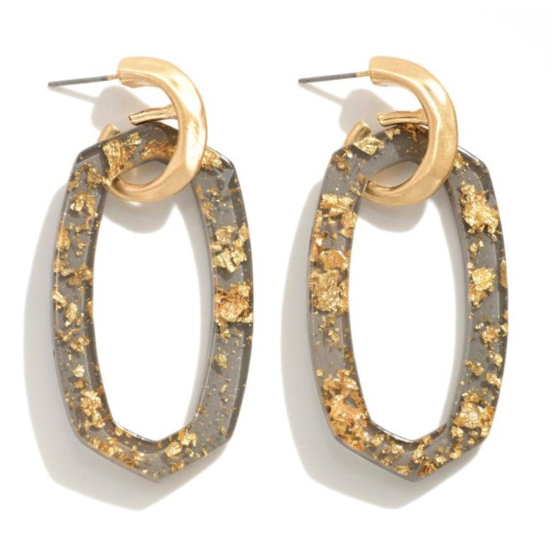 Gold FlakeEarrings - Cowtown Bling N Things