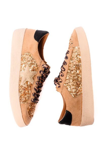 Gold Sequin Sneakers | Boutique Glam Comfort | Cowtown Bling N Things - Cowtown Bling N Things