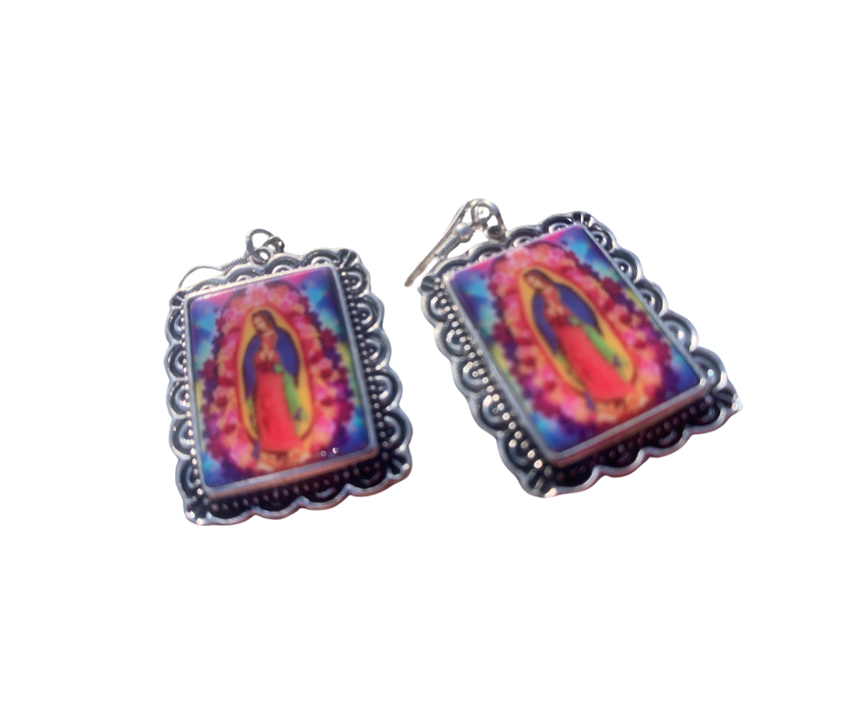 Our Lady Of Guadalupe Earrings - Cowtown Bling N Things