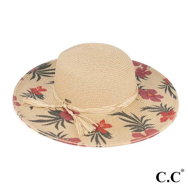 Straw Wide Brim Hat - Cowtown Bling N Things