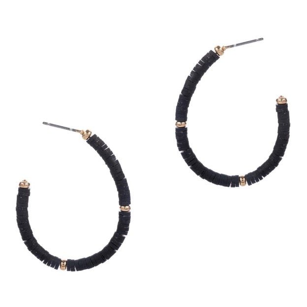Heishi Bead Hoop Earrings. - Cowtown Bling N Things