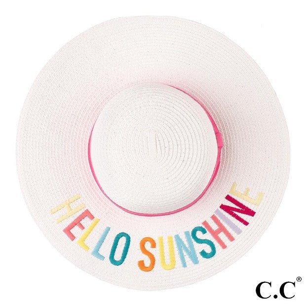 Hello Sunshine Sun Hat - Cowtown Bling N Things