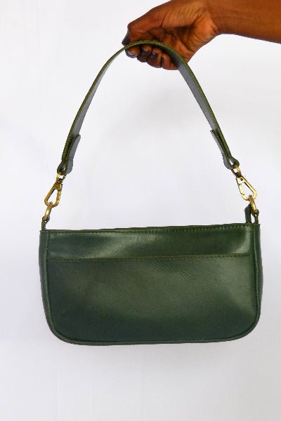 Jessica Leather Purse In Hunter Green – Madeline Parks Collection - Cowtown Bling N Things