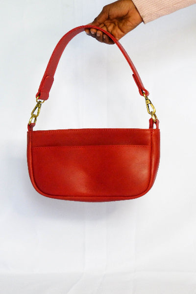 Madeline Parks |Jessica Leather Purse | Cherry