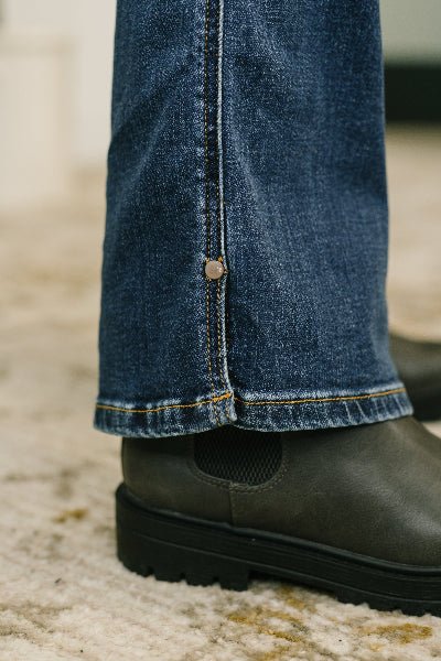 Judy Blue Casey Mid Rise Bootcut with Cell Phone Back Pocket & Slit - Cowtown Bling N Things