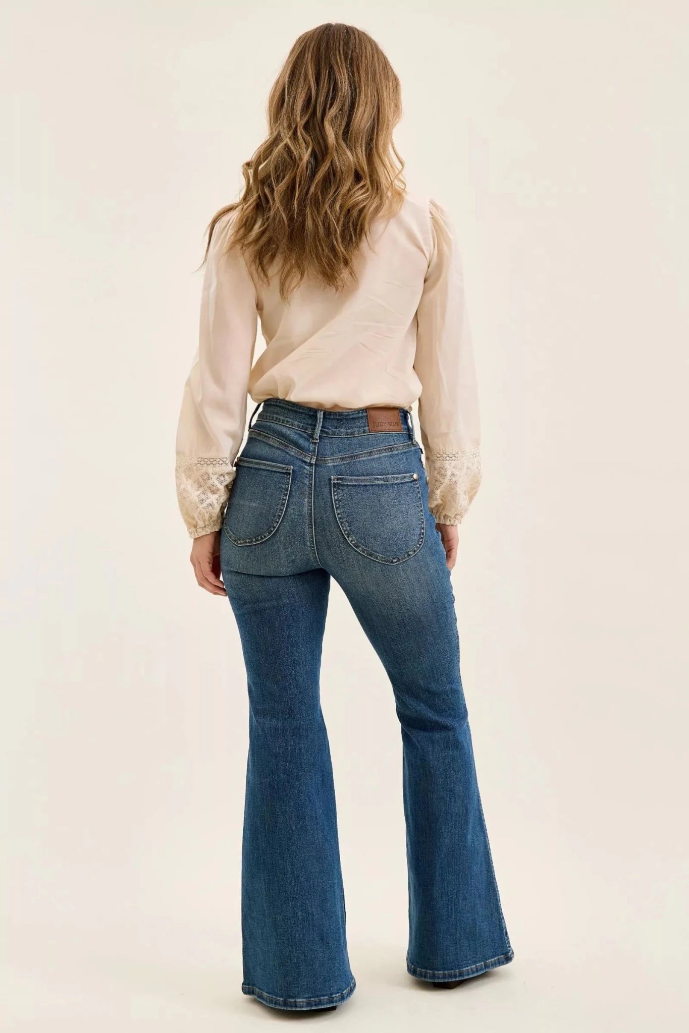 Judy Blue High Waist Double Button Tummy Control Flare Jeans - Cowtown Bling N Things