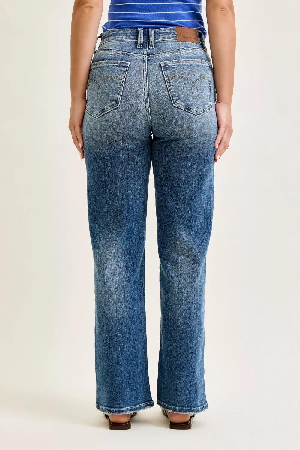 Judy Blue Mid Rise 90s Straight Jeans - Cowtown Bling N Things