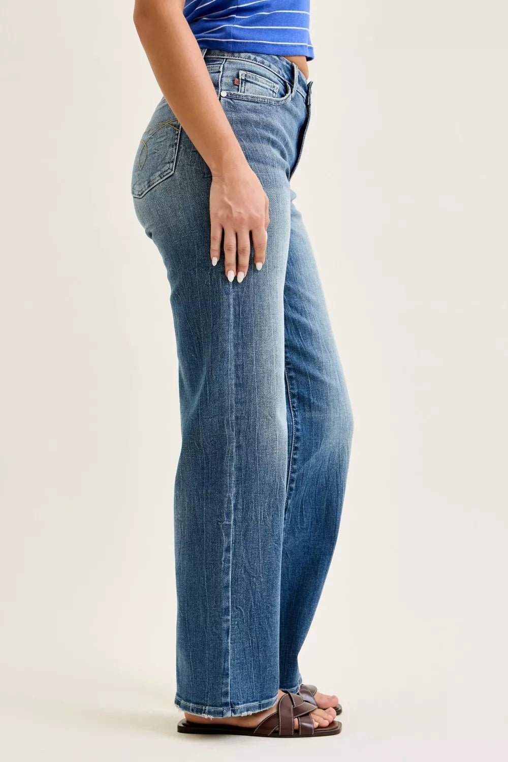 Judy Blue Mid Rise 90s Straight Jeans - Cowtown Bling N Things