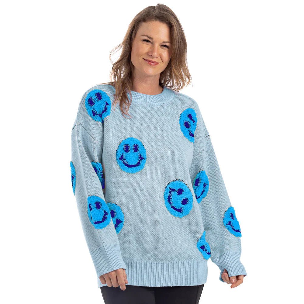 KatyDid|Smiley Face| Sweater| S - 3XL - Cowtown Bling N Things