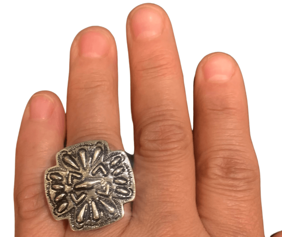 Laredo Cross Adjustable Ring - Cowtown Bling N Things