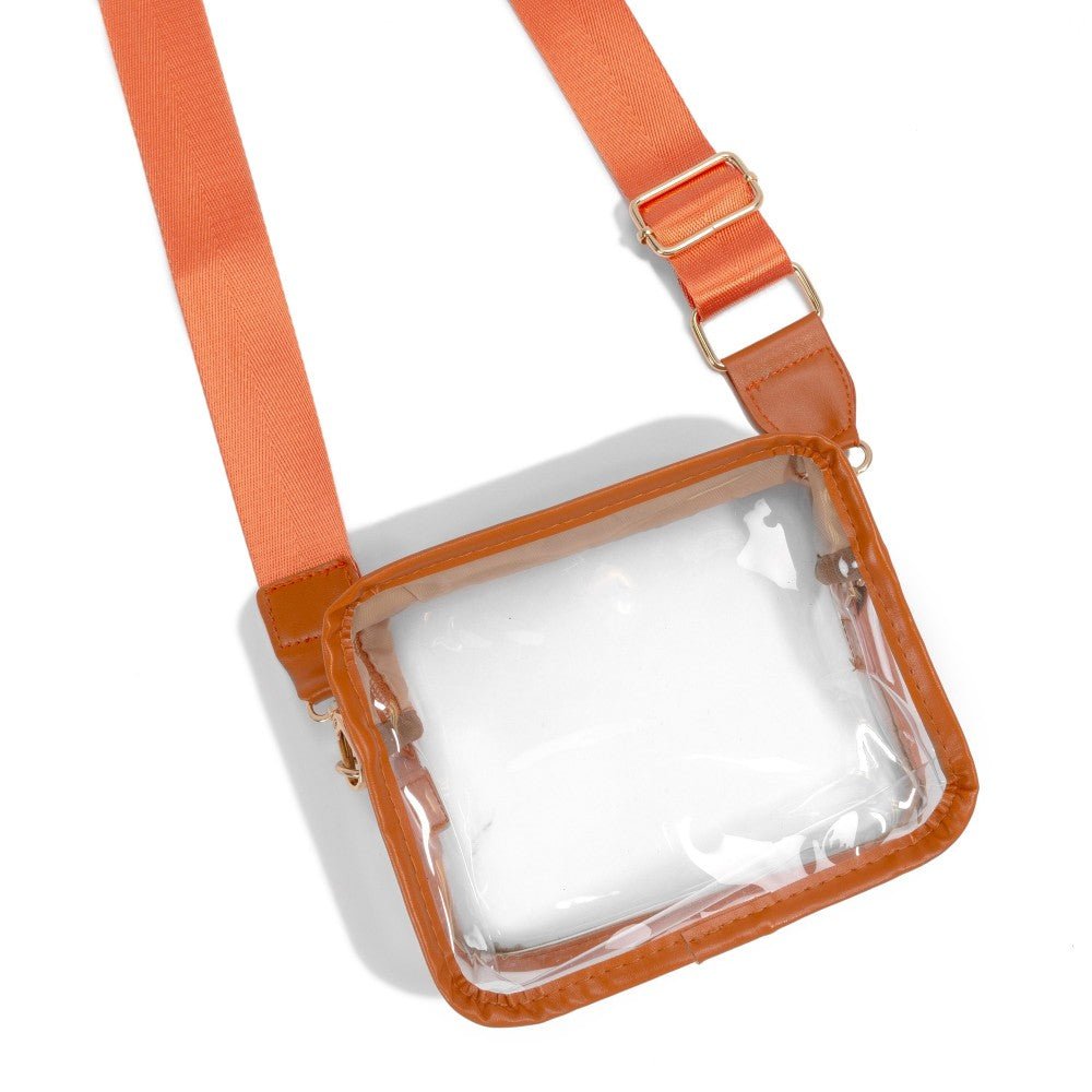 Leather Trimmed Square Crossbody Bag - Cowtown Bling N Things