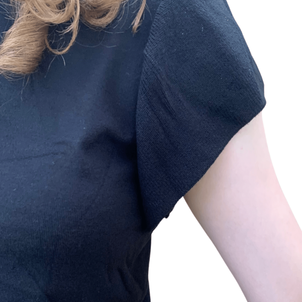 MainStrip |Ruffle Sleeve Sweater |Short Sleeve| Black| S - L - Cowtown Bling N Things