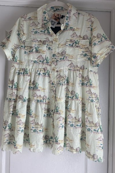 Merigold Kiss |Desert Scene Button Dress| S - L - Cowtown Bling N Things