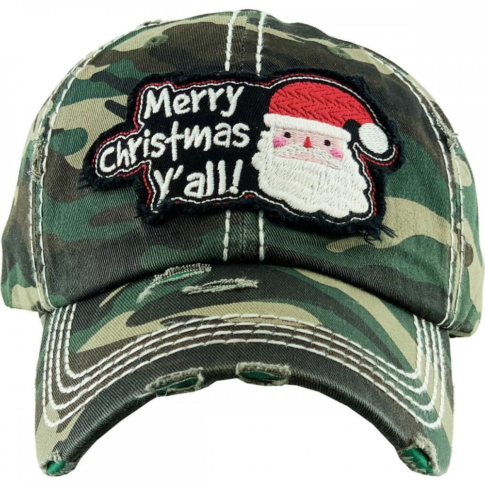 Merry Christmas Y'all Hat - Cowtown Bling N Things