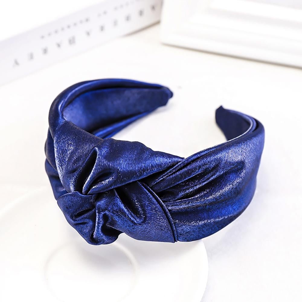 Metallic Sparkle Satin Top Knot Headband - Cowtown Bling N Things