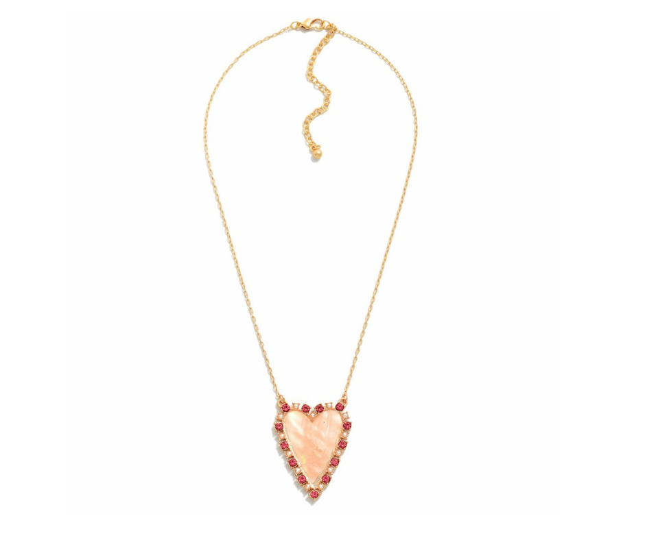 Mother of Pearl Heart Necklace - Cowtown Bling N Things