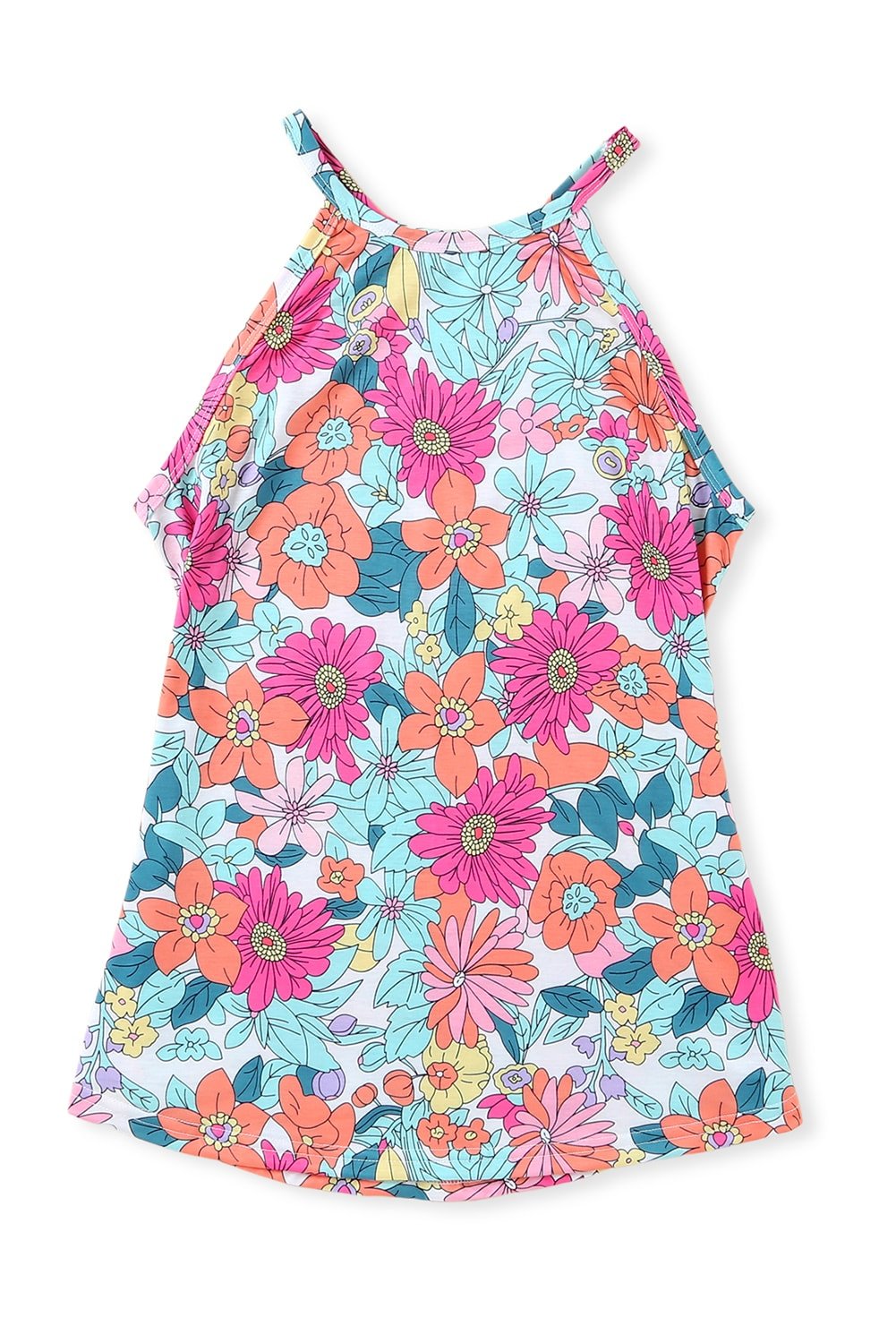 Multicolor Floral Print Casual Halter Top - Cowtown Bling N Things