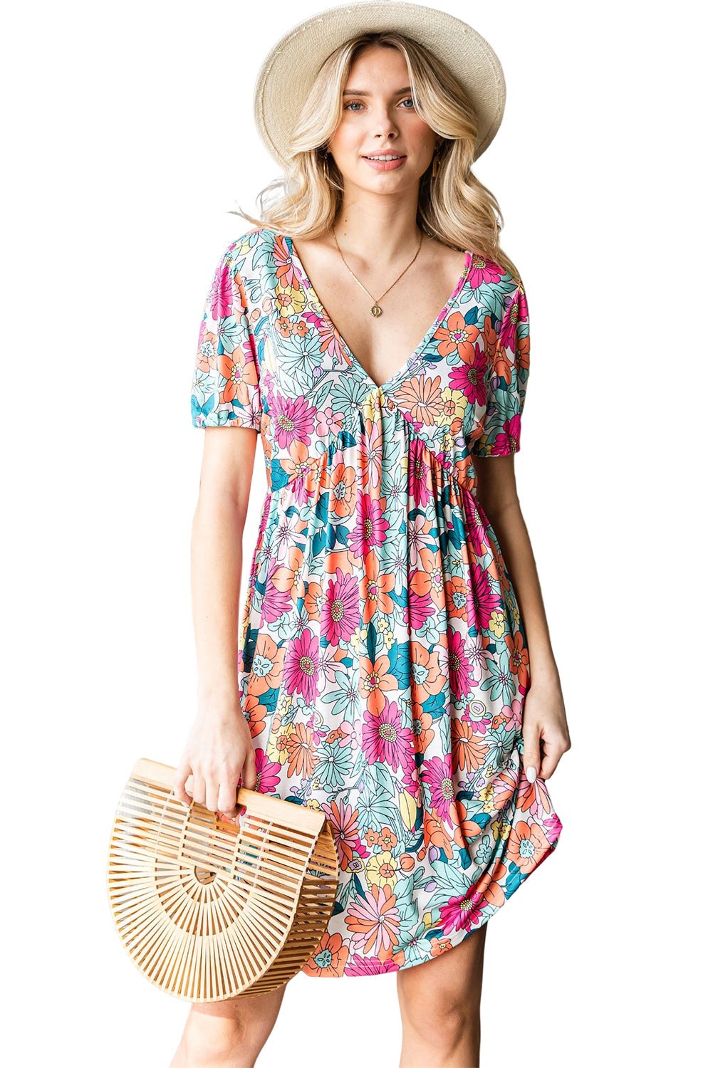 Multicolor Floral Print Casual Halter Top - Cowtown Bling N Things