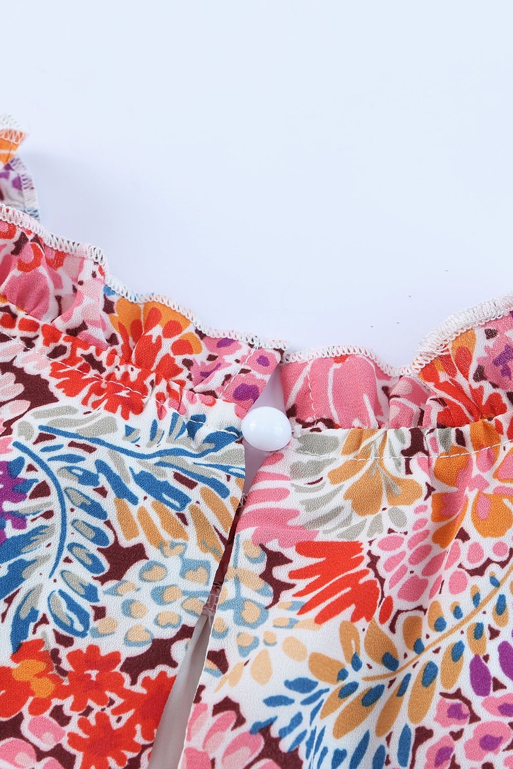 Multicolor Floral Print Smocked Cuffs Long Sleeve Blouse - Cowtown Bling N Things