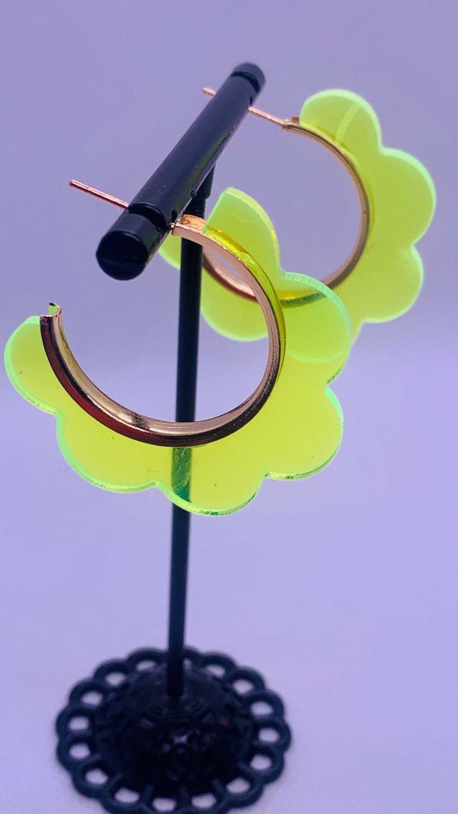 Neon Acrylic Flower Earrings - Cowtown Bling N Things