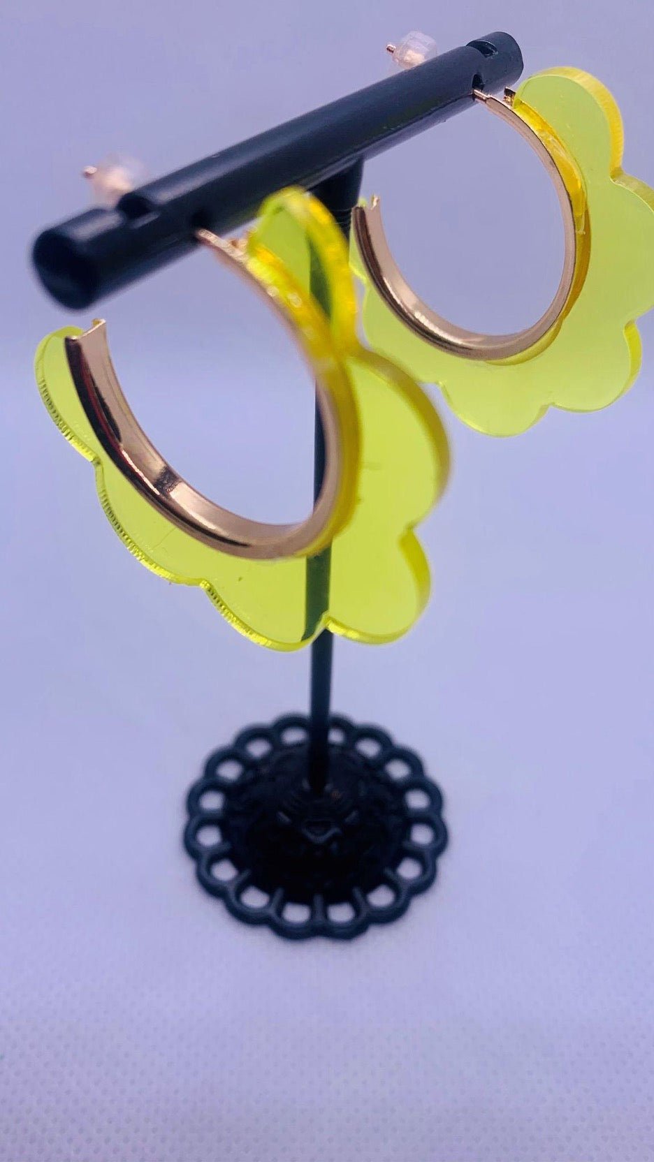 Neon Acrylic Flower Earrings - Cowtown Bling N Things