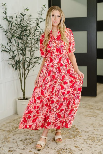 One Eleven North – Strolling By Floral Maxi Dress with Pockets & Balloon Sleeves - Cowtown Bling N Things