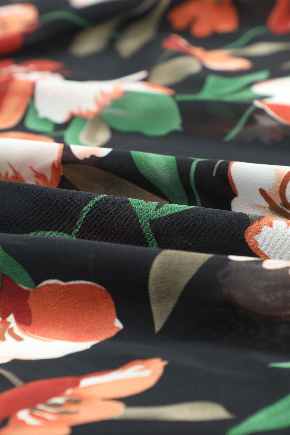 Pastel Red Floral Print Ruffle Trim Plunge Neckline Maxi Dress - Cowtown Bling N Things