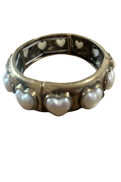 Pearl Heart Stretch Bracelet - Cowtown Bling N Things