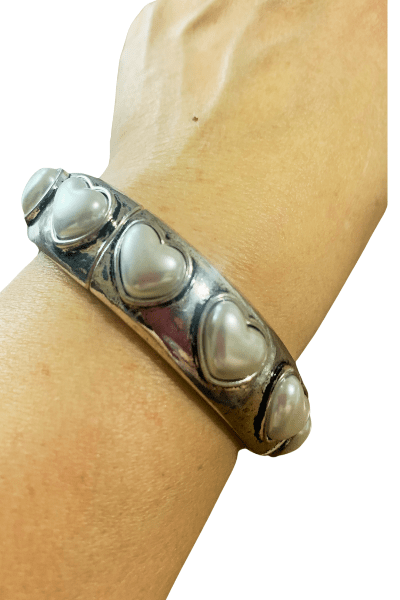 Pearl Heart Stretch Bracelet - Cowtown Bling N Things