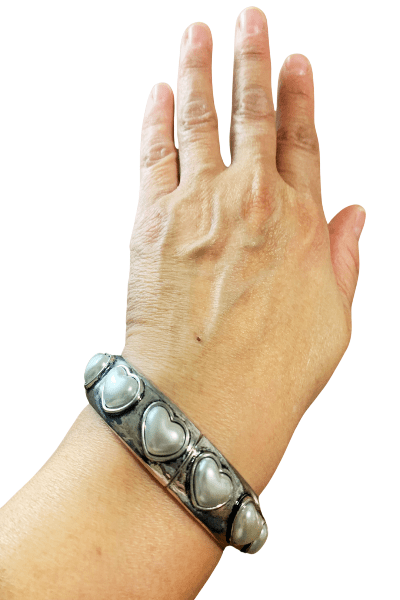 Pearl Heart Stretch Bracelet - Cowtown Bling N Things