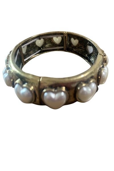 Pearl Heart Stretch Bracelet