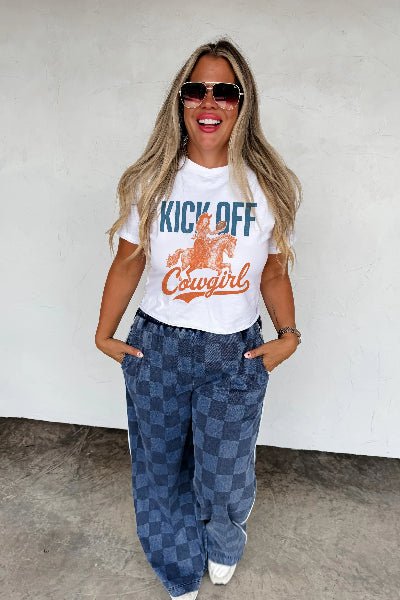 PREORDER: Blakeley Gameday Graphic Tee – Boxy Fit, Semi Crop, 100% Cotton | Preorder Ends 8/26 - Cowtown Bling N Things
