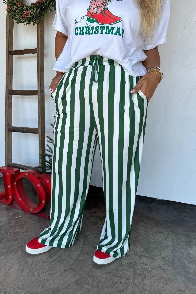 PREORDER: Christmas Vertical Vibes Stripe Pants - Cowtown Bling N Things