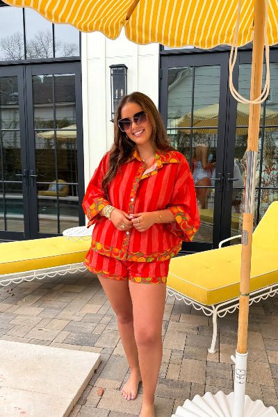 PREORDER: Fruit Salad Button Down Top - Cowtown Bling N Things