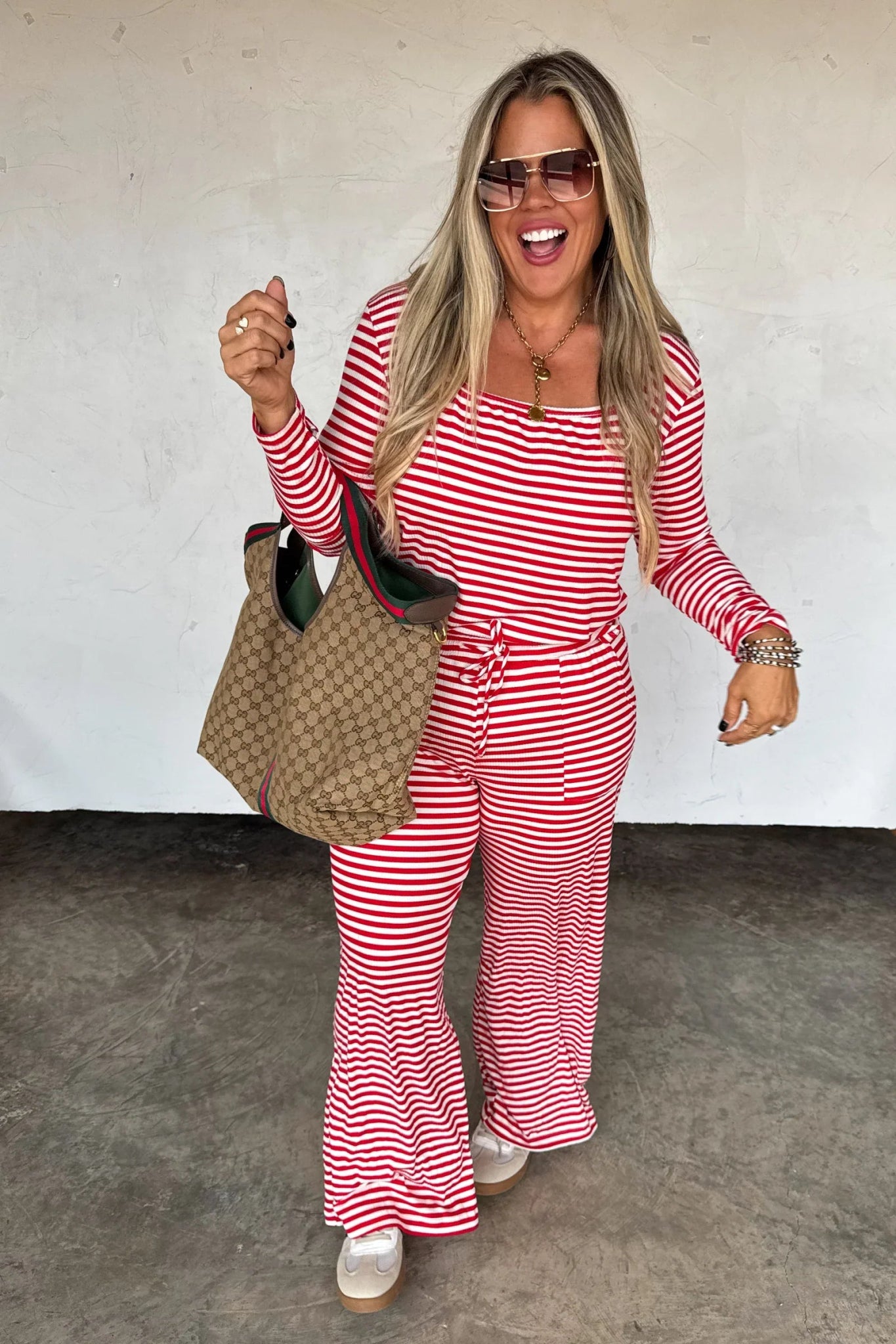 PREORDER: Haddie Stripe Lounge Set **Limited Qtys** - Cowtown Bling N Things