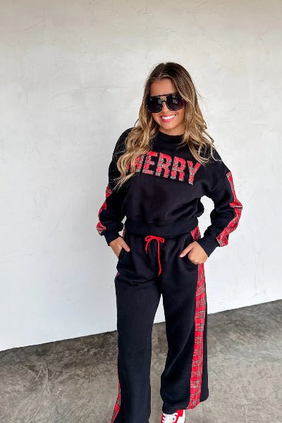 PREORDER: Merry Plaid Pant Set - Cowtown Bling N Things