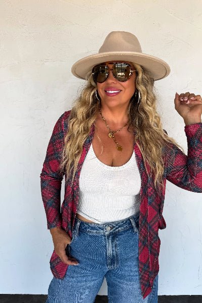 PREORDER: Plaid Lola Cardigans - Cowtown Bling N Things