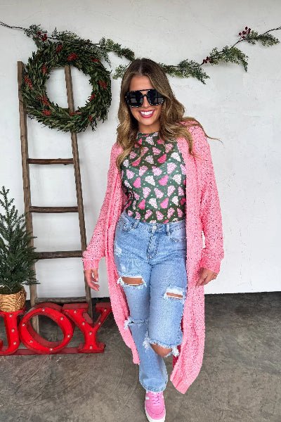 PREORDER: Poppy Knit Popcorn Cardigan - Cowtown Bling N Things