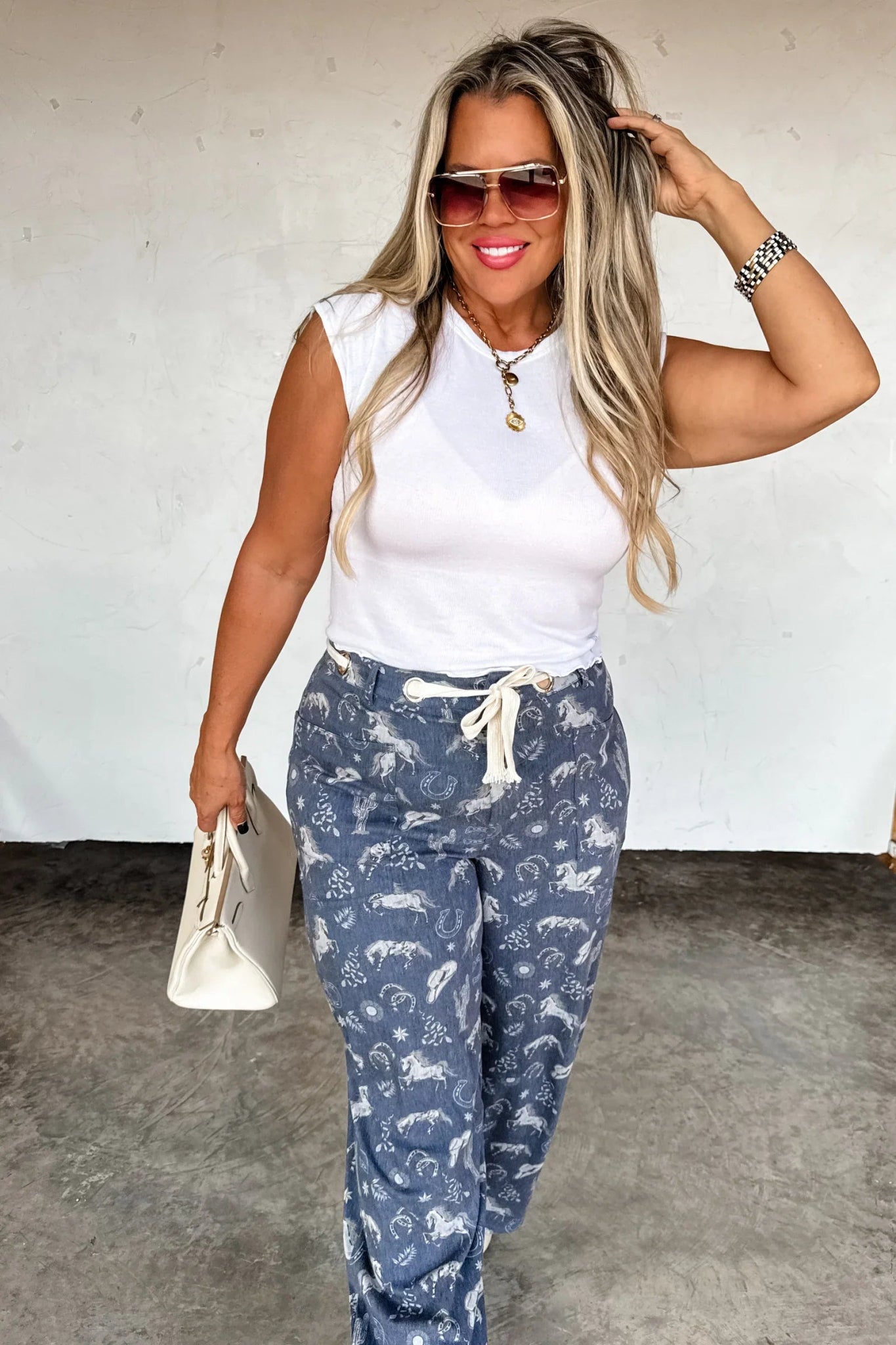 PREORDER: Rodeo Sky Stretch Denim Pants - Cowtown Bling N Things