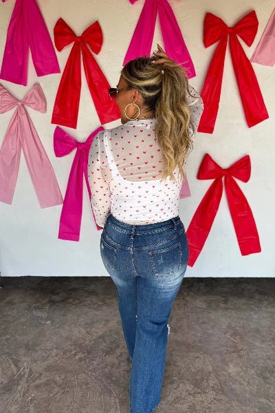 PREORDER: Valentines Dress It Up Mesh Tops - Cowtown Bling N Things