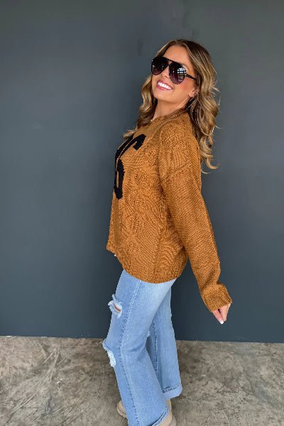 PREORDER: Varsity 86 Sweatshirt– Chunky Knit, Vintage Graphic, Relaxed Fit | Preorder Ends 8/26 - Cowtown Bling N Things