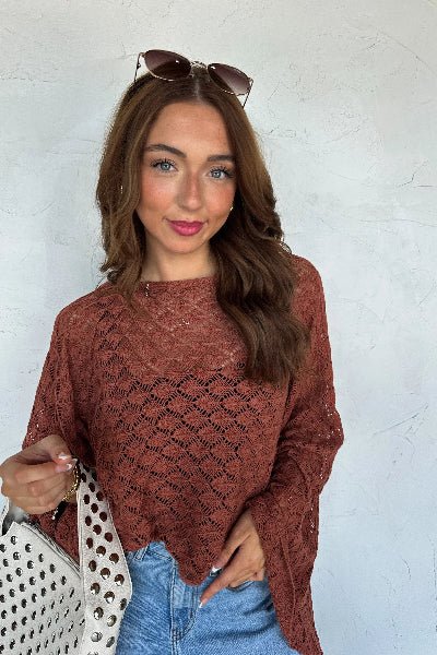 PREORDER: Winter Free Spirit Bell Sleeve Top - Cowtown Bling N Things