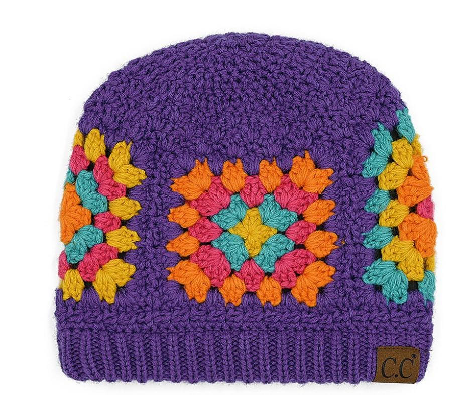C.C Hand-Crocheted Beanie Hat - Cowtown Bling N Things