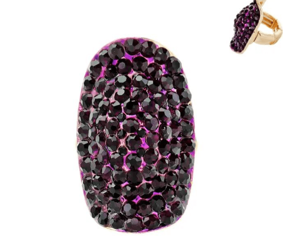 Rhinestone Shield Ring - Cowtown Bling N Things